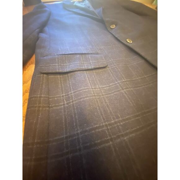 Jos A Bank 1905 Brrr Comfort Tailored Wool Blazer Navy Windowpane Men’s 44L - Picture 9 of 16